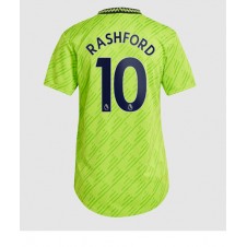 Manchester United Marcus Rashford #10 Tredjedrakt Kvinner 2022-23 Kortermet